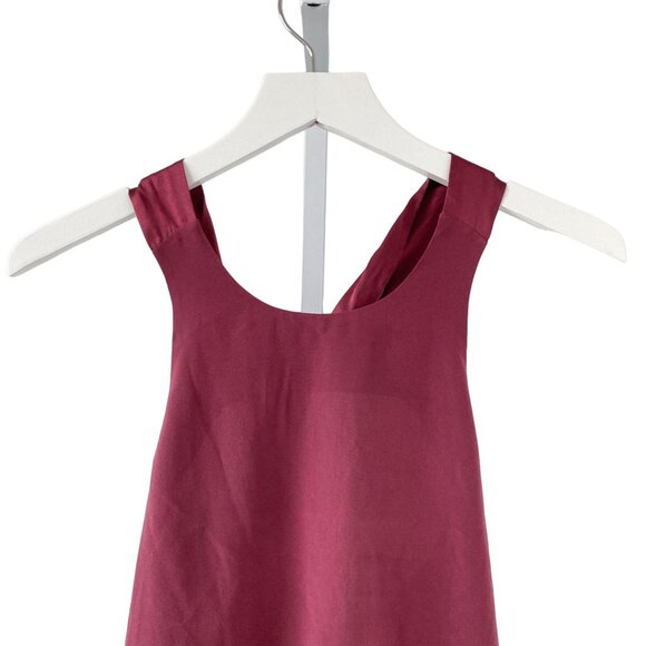 Elizabeth and James Wine Silk Acacia Top - Picture 2 of 7